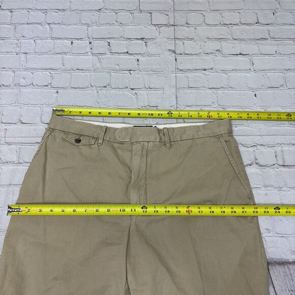 Vintage Ralph Lauren Rugby Men Flat Front Chino Shorts Size 36 Beige M294 -29 - Picture 2 of 16